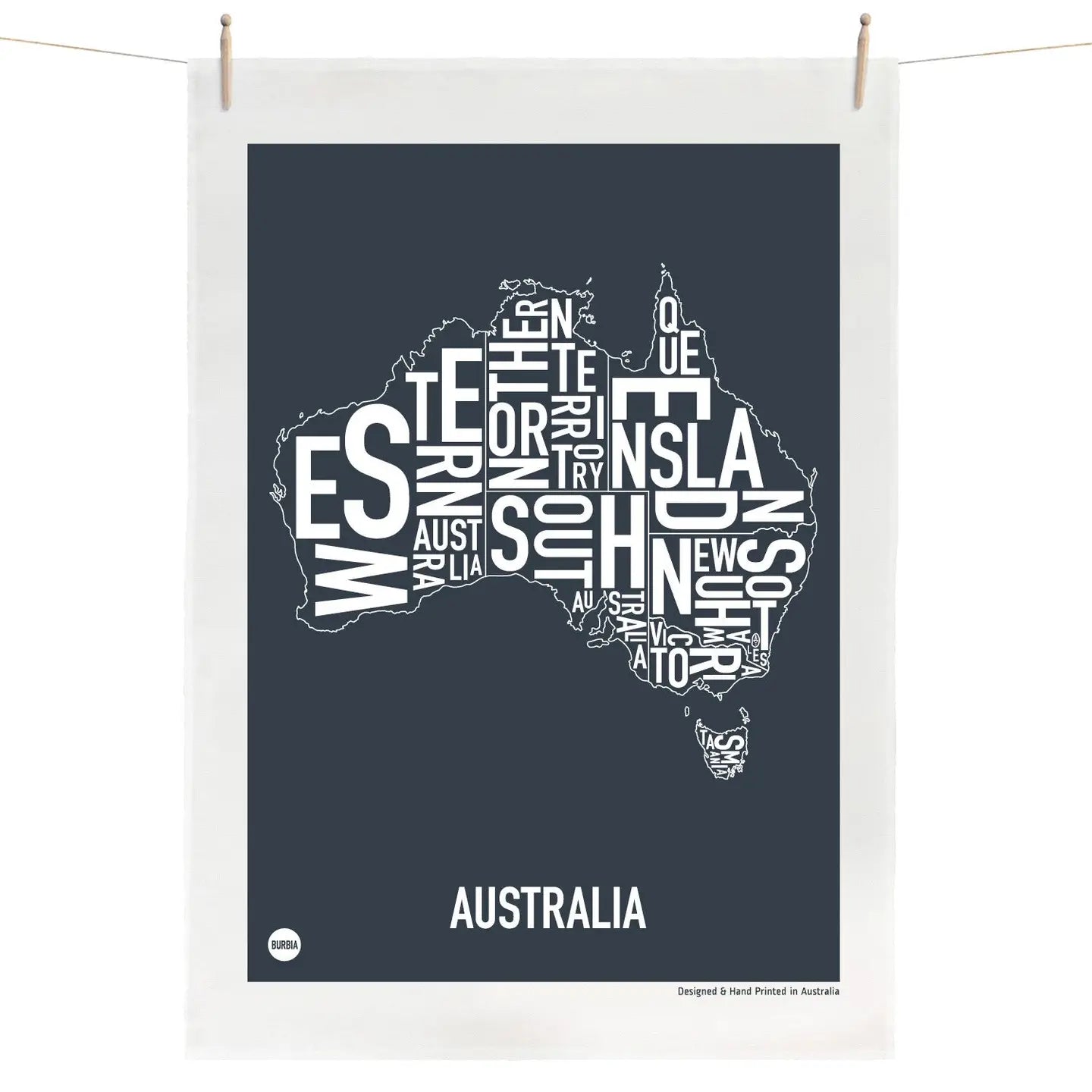 Australia designer tea towel