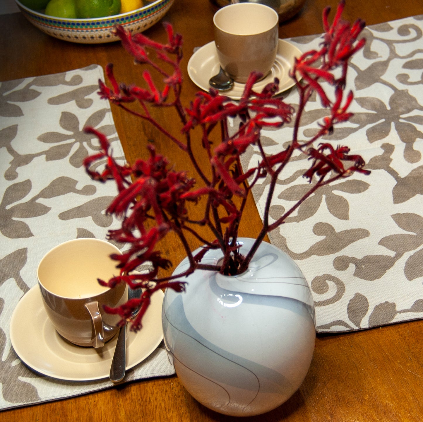 Shadow Bloom cotton fabric placemats