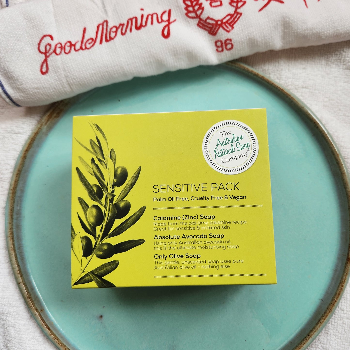 Soothing soap for sensitive skin