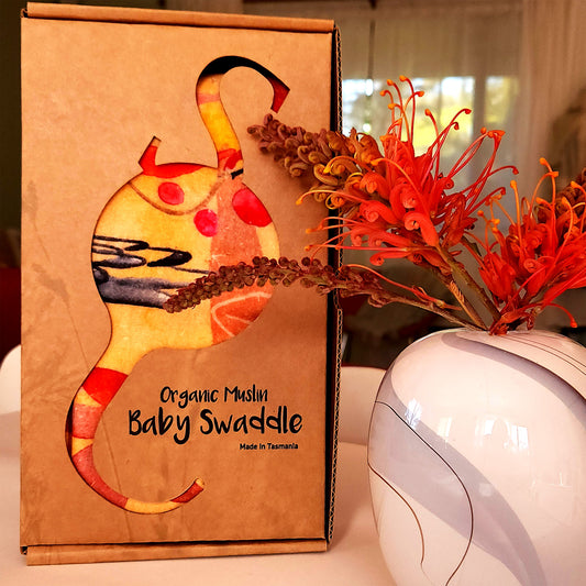 Flowering Galah soft muslin baby swaddle