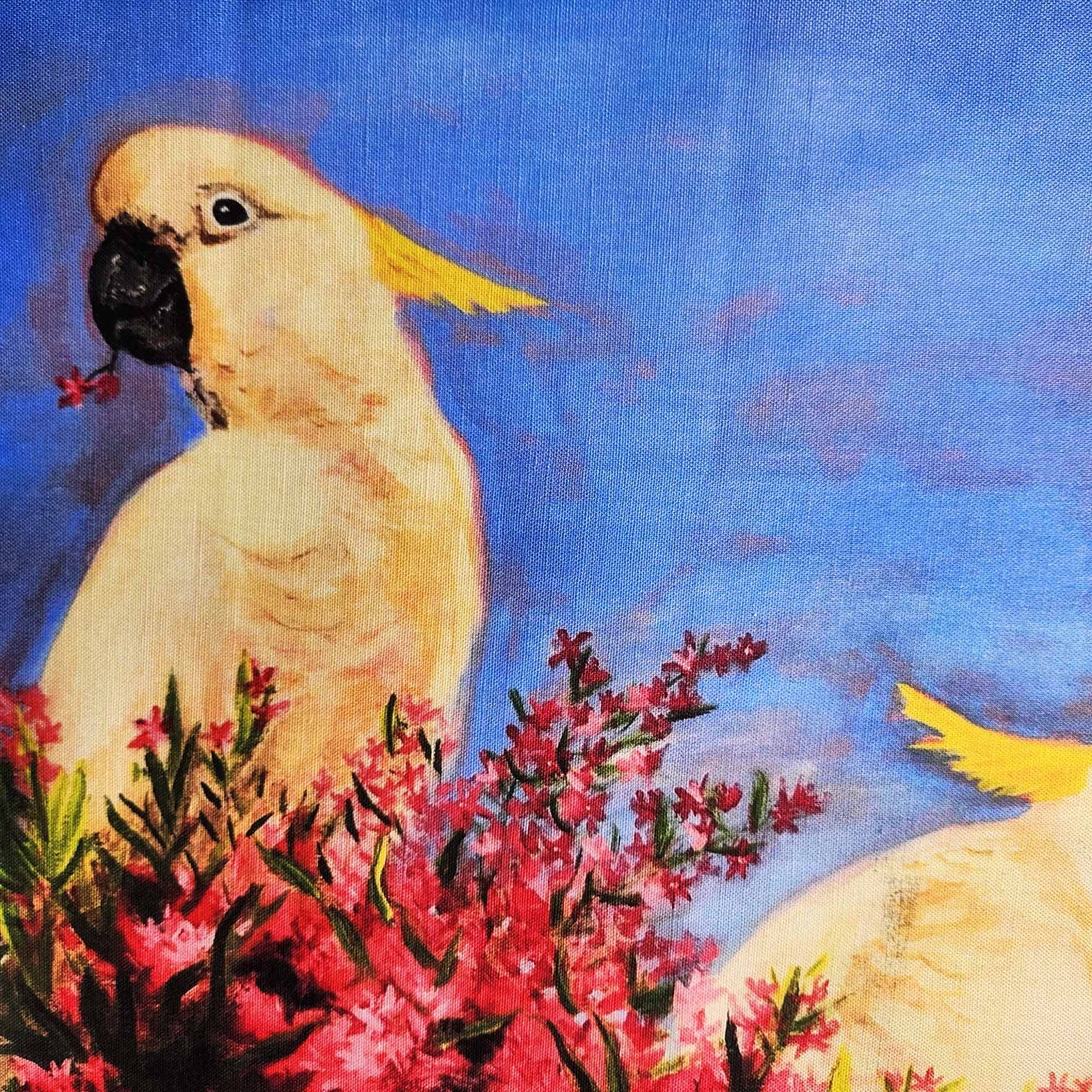 Detail of linen tea towel