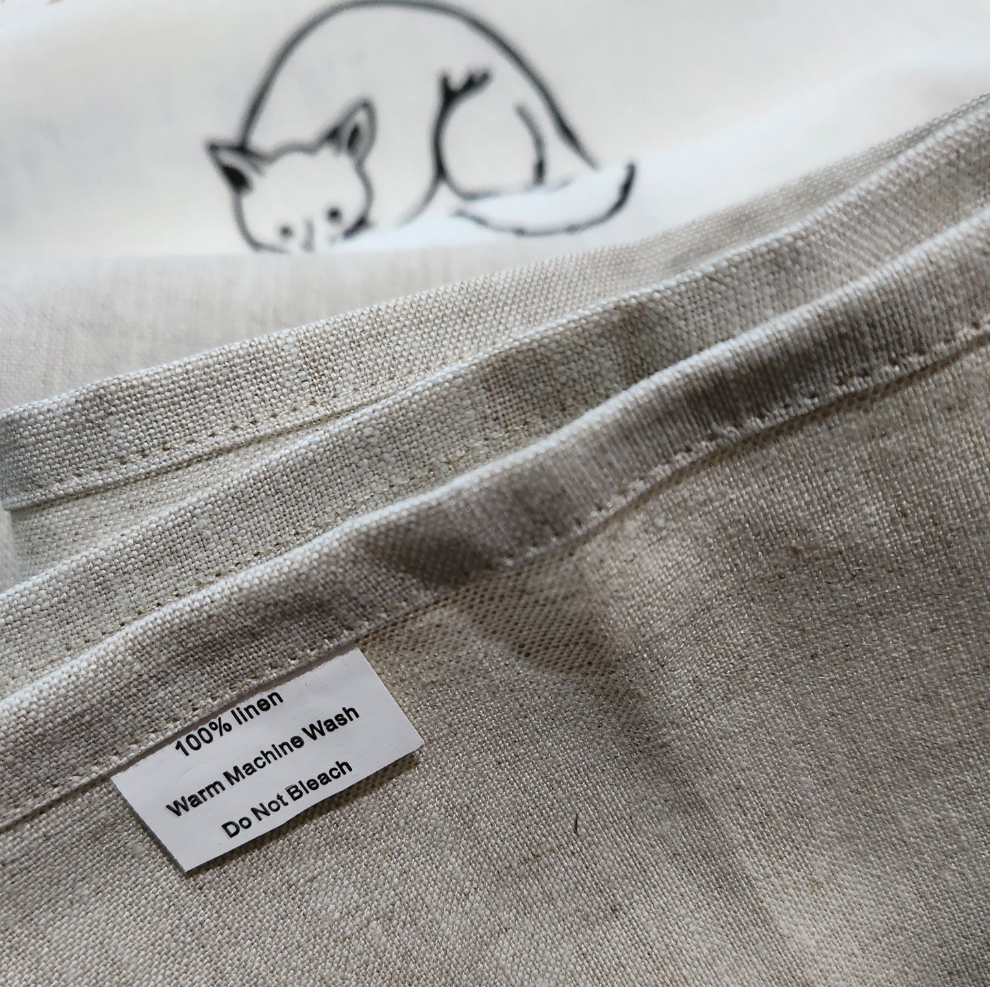 Favourite Australian animals linen tea towel