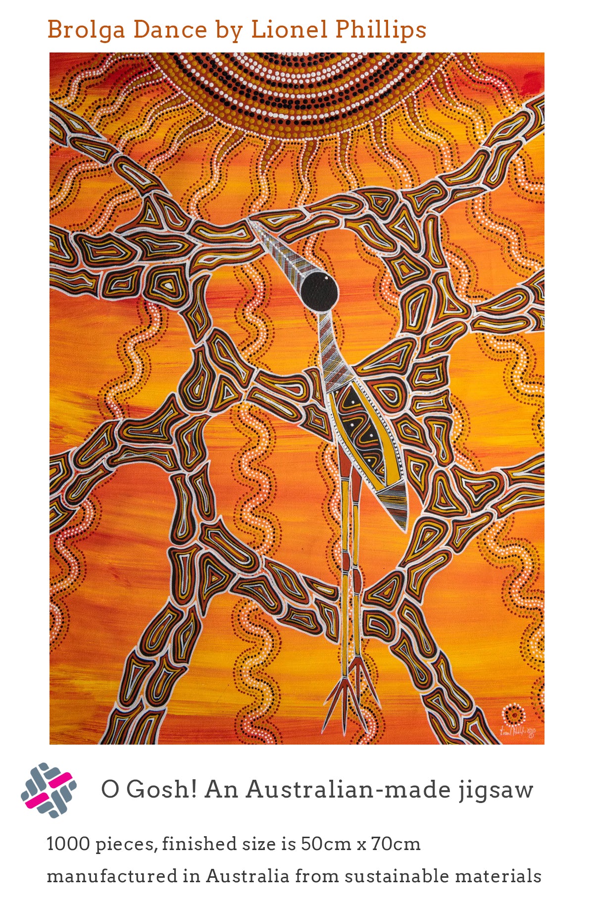 Brolga Dance jigsaw by Lionel Phillips