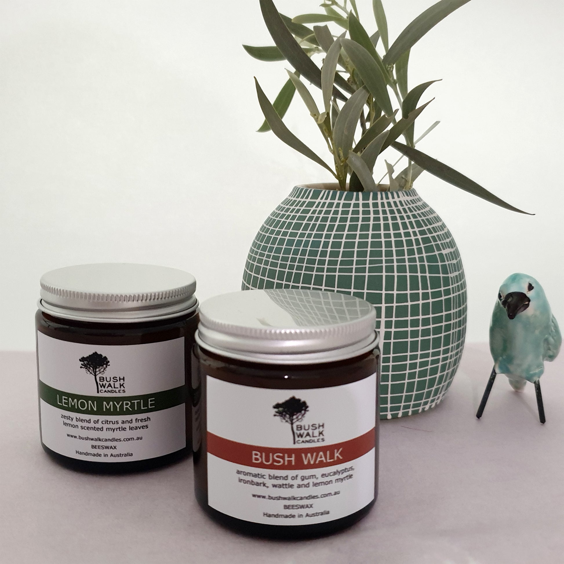Pure beeswax candles with Australian essential oils