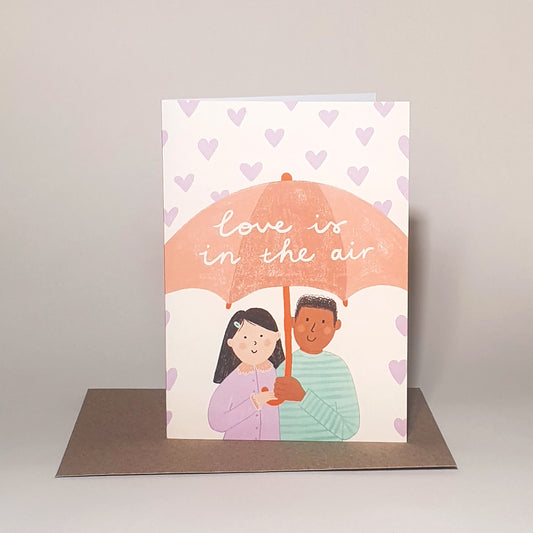 Love is in the Air greeting card