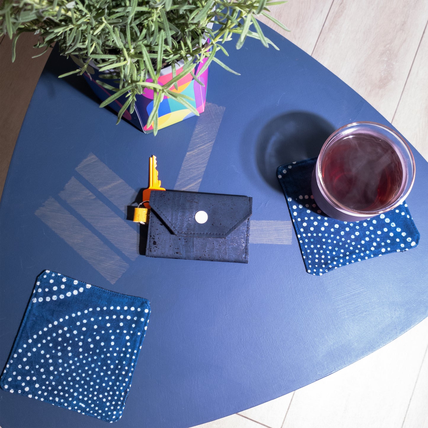 Coasters made from fabric remnants
