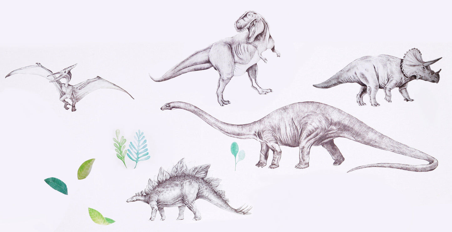 Dinosaur Invasion wall decal