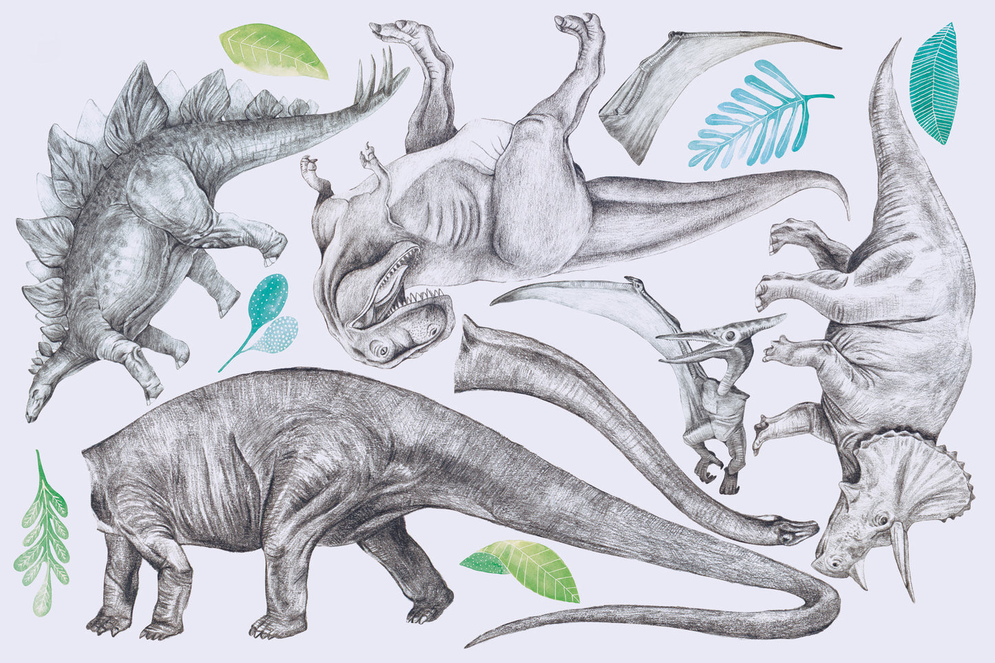 Dinosaur Invasion wall decal