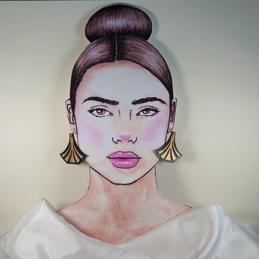 Deccoangel Art Deco Fan earrings