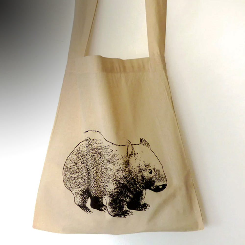 Screen printed Wombat tote