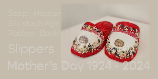 Slippers made with shells and card
