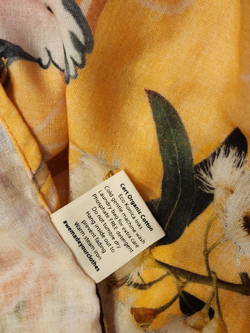 Flowering Galah soft muslin baby swaddle