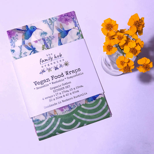 Vegan waxed food wrap kit
