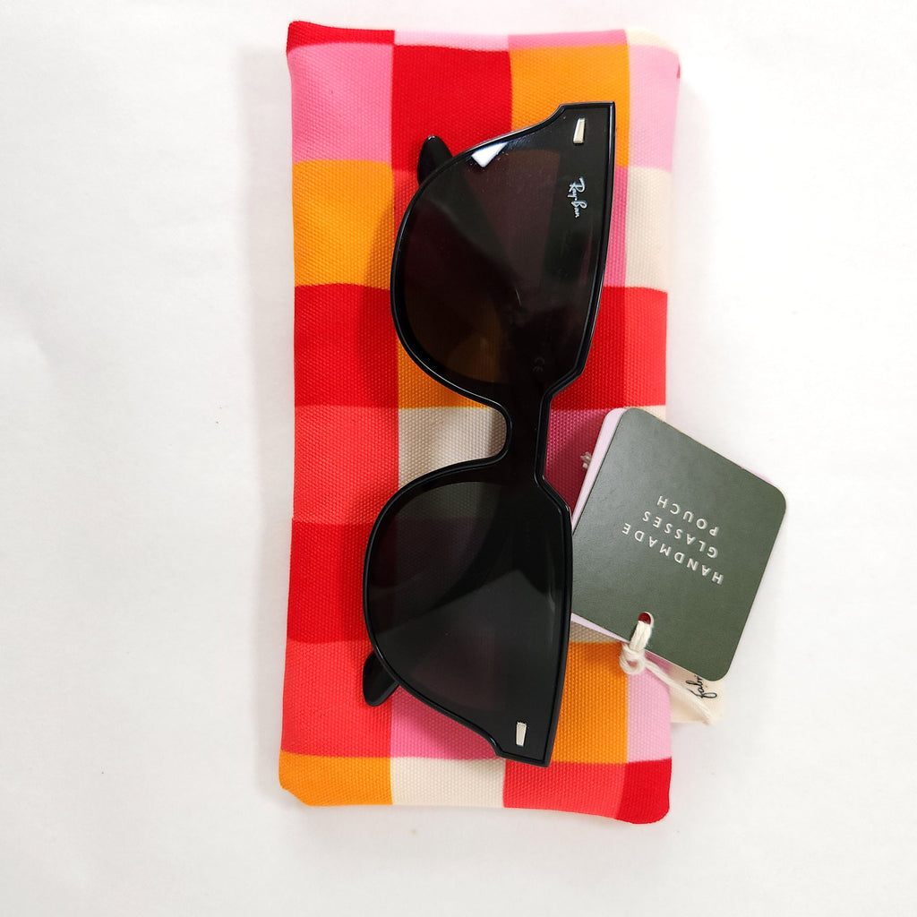 Red check glasses case - Beck Ng's Picnic pattern