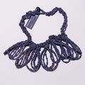 Nostalgia textile necklace in black and white
