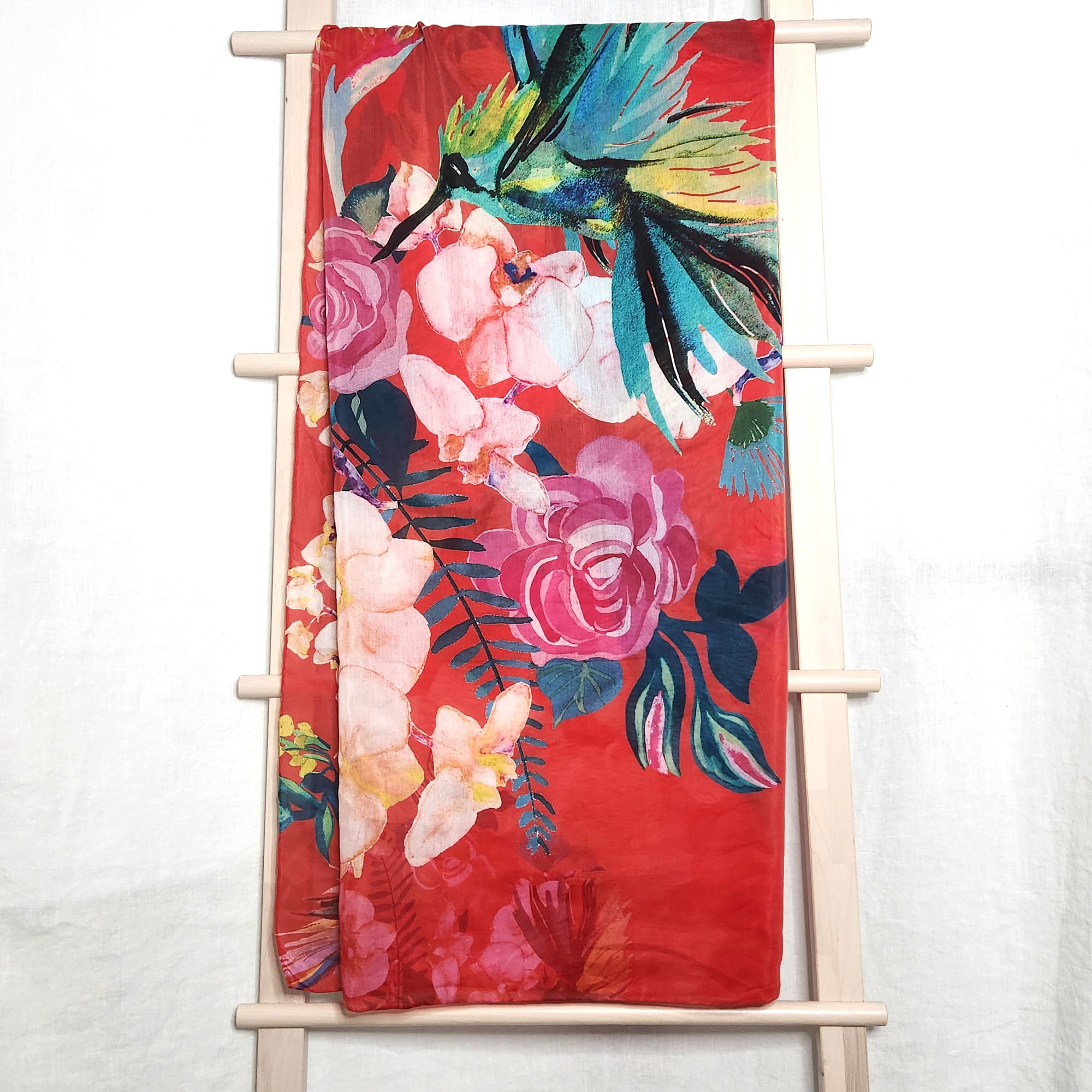 Vibrant silk and cotton sarong