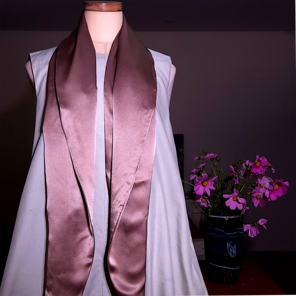Melbourne Coffee silk satin scarf