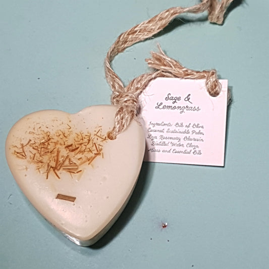 Heart-shaped handmade soap