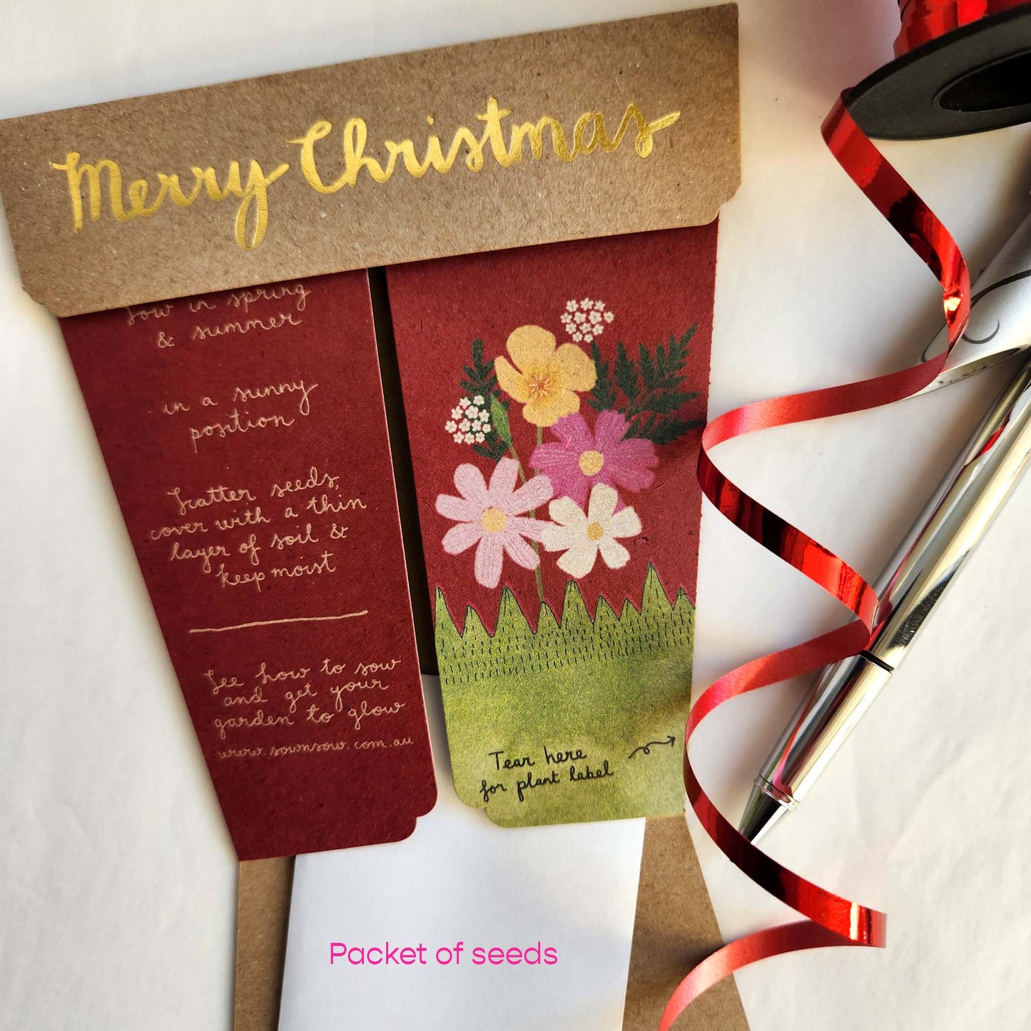 Ho ho grow with Merry Christmas seed cards