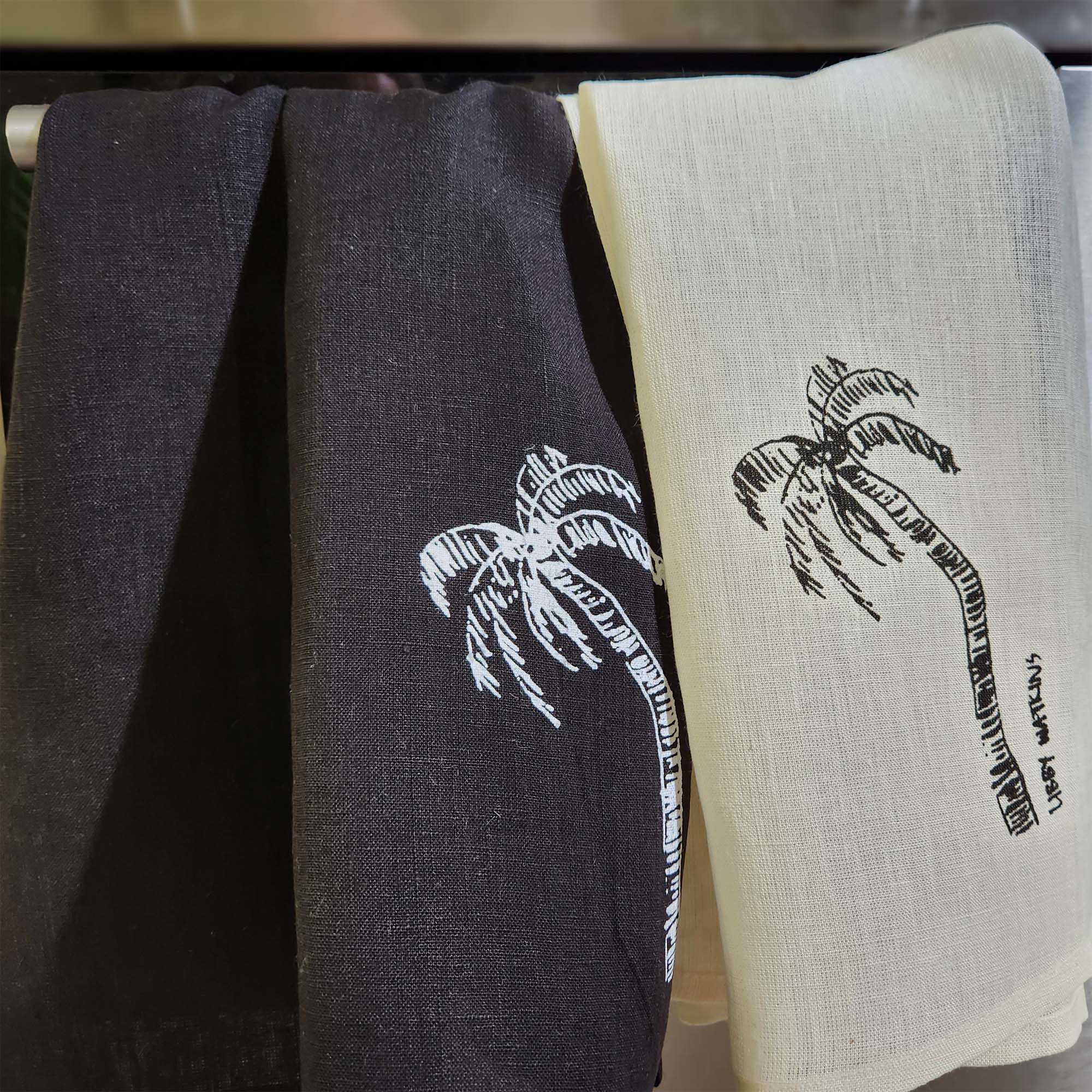 Pair of deluxe Libby Watkins linen tea towels