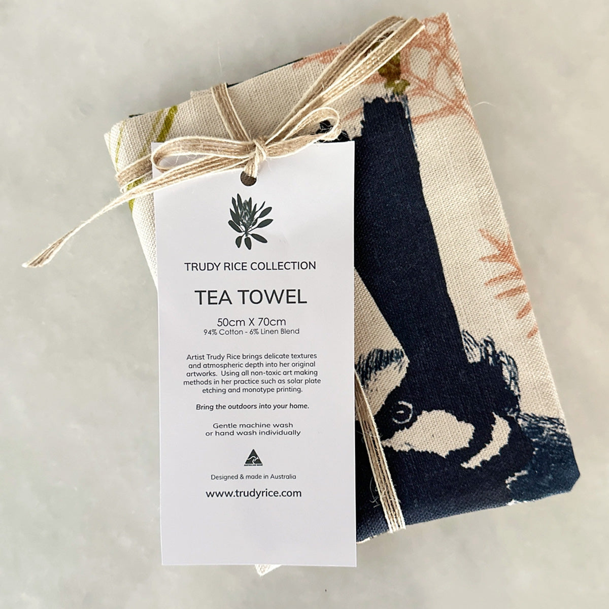 Magpie Music tea towel