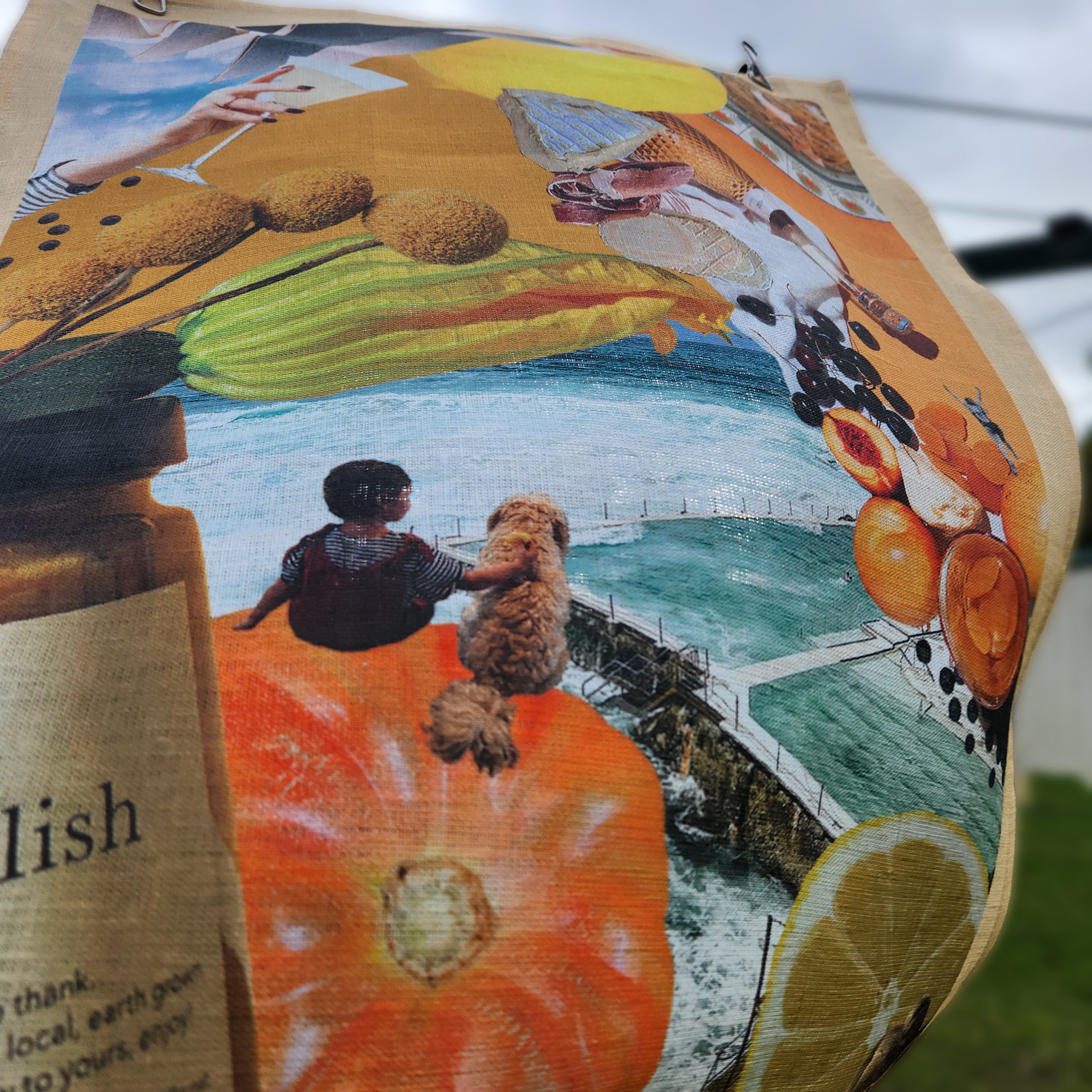 Splendid Summer 100% linen tea towel