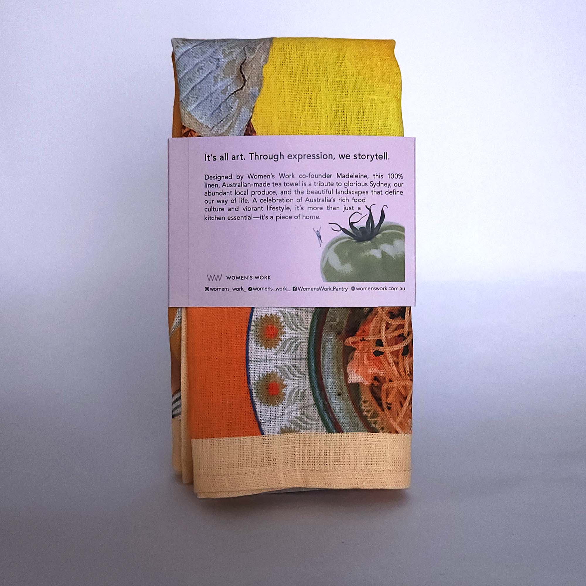 Splendid Summer 100% linen tea towel