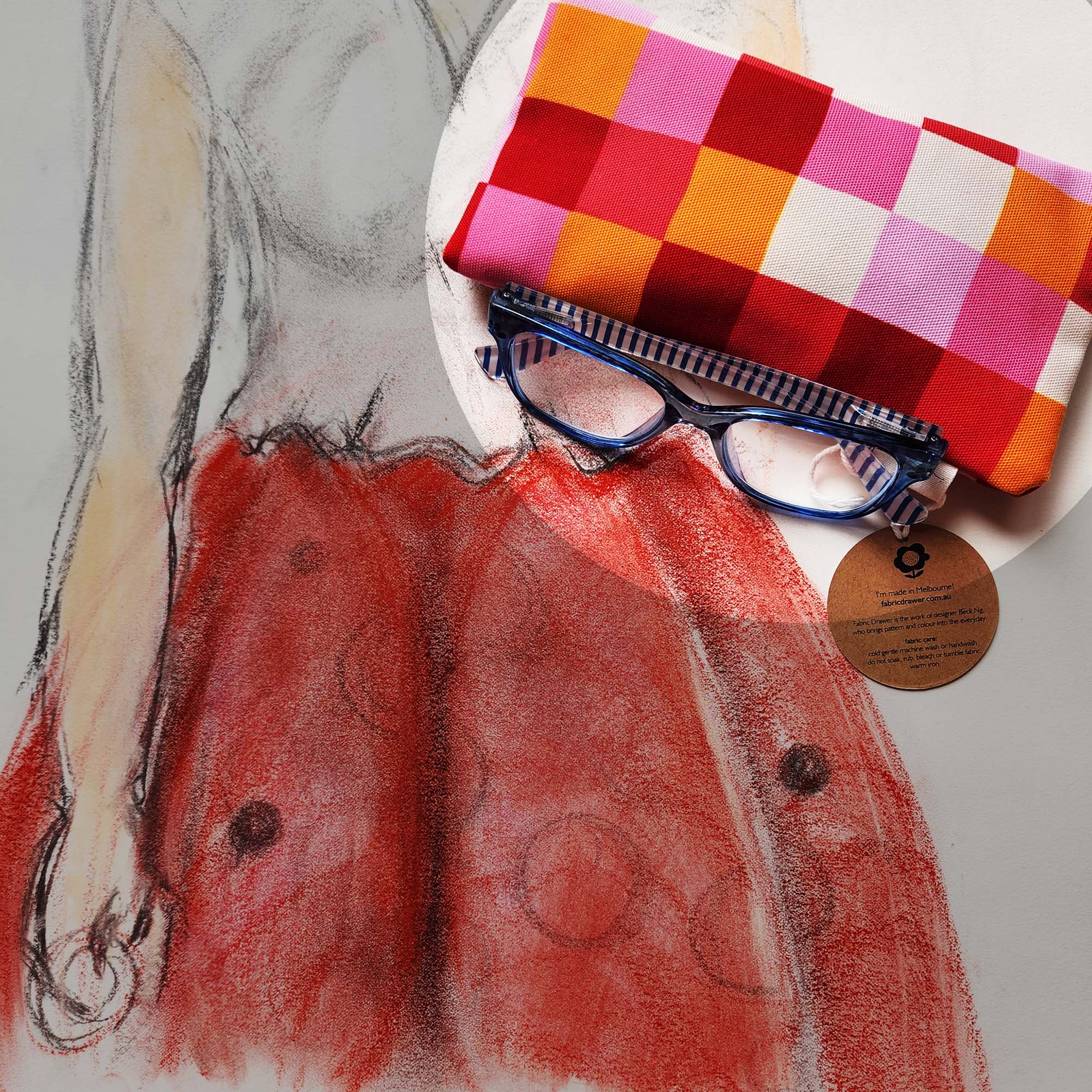Fabric glasses case