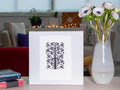 Vine original linocut print [B5]
