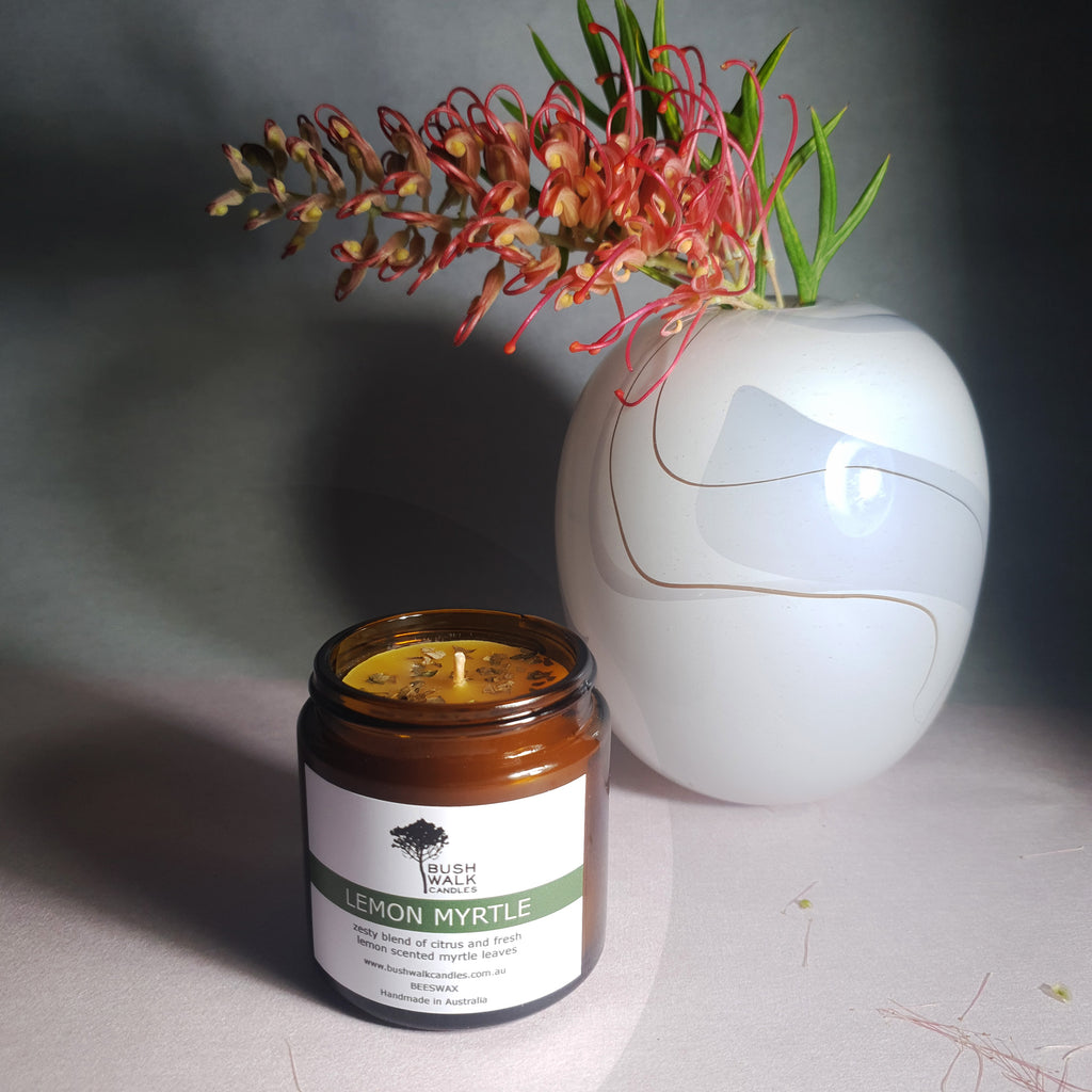 Lemon Myrtle pure beeswax candles