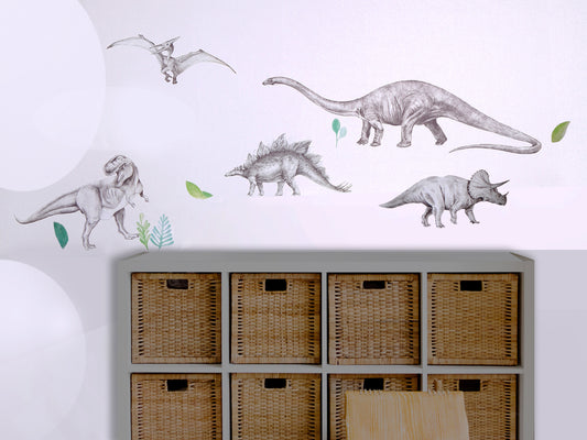 Dinosaur Invasion wall decal