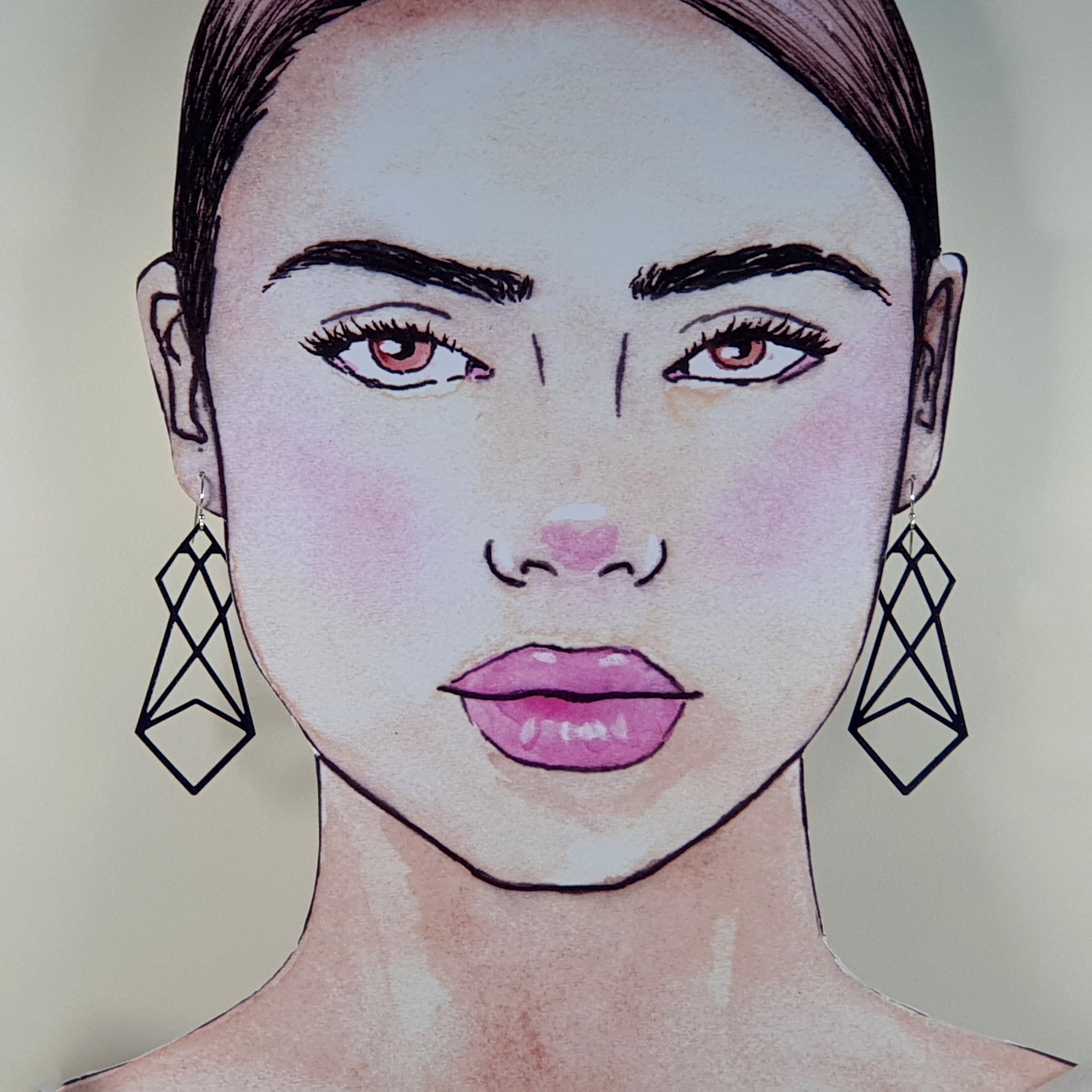 Black Geometric earrings