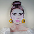 Yellow Hoop earrings by Scoops Designs