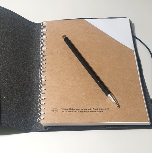 Creativity Journal with recycled leather cover