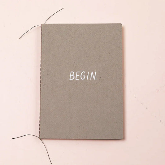 Begin notebook with recycled paper