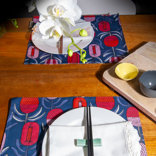Banksia and gum blossom placemats