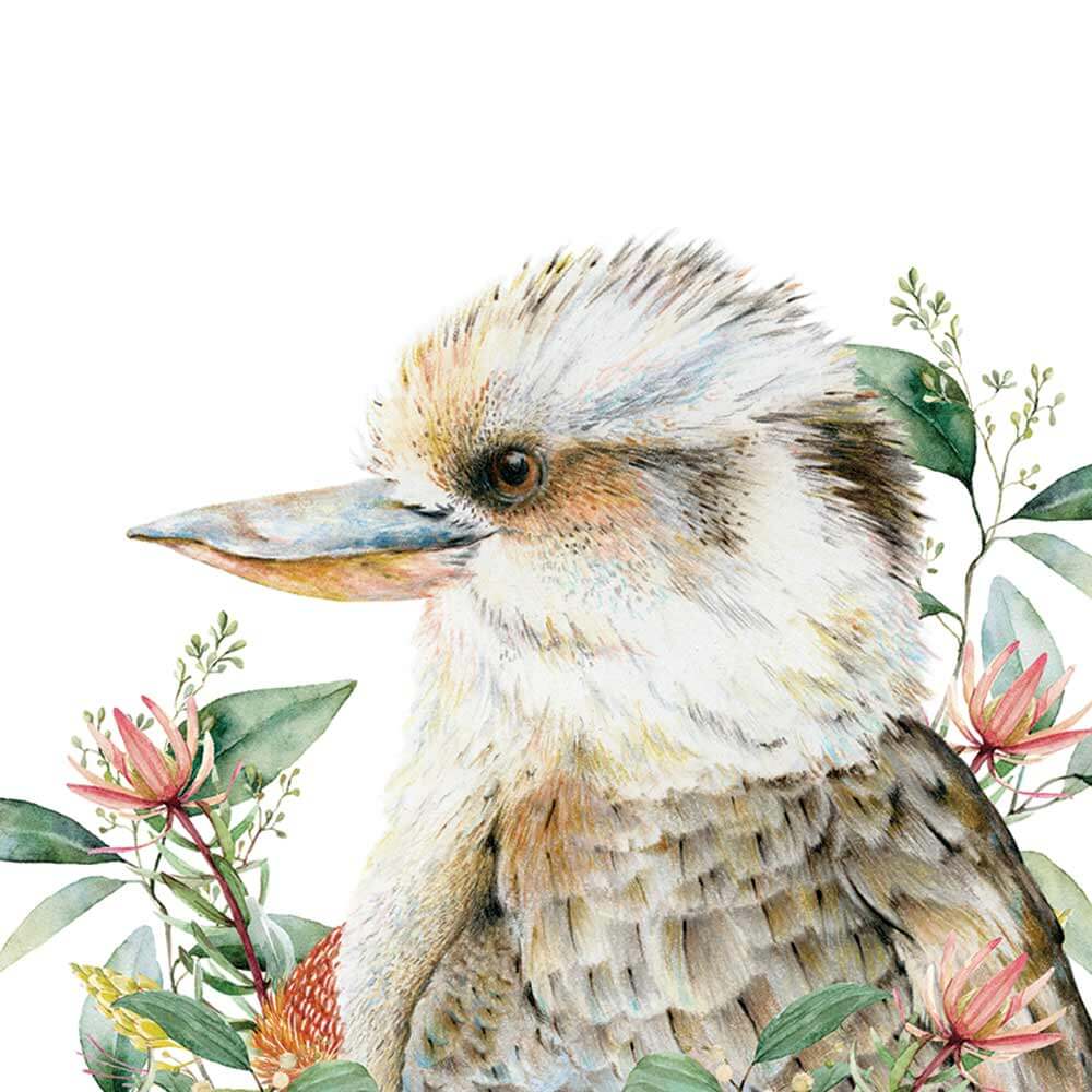 Kookaburra's Garden art print [30cm x 30cm ]