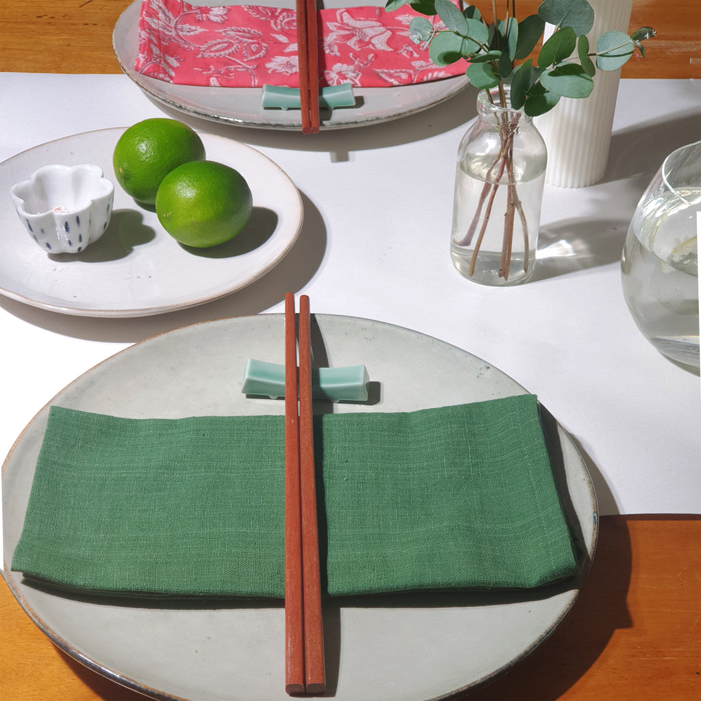 Australian made organic cotton serviettes.