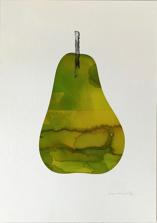 Fresh Pear print by Gill Cameron [ A4 ]